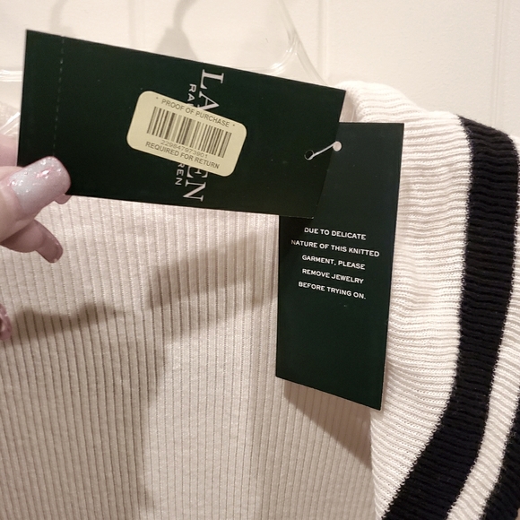 NWT Authentic Ralph Lauren Ribbed Cardigan - Picture 9 of 10